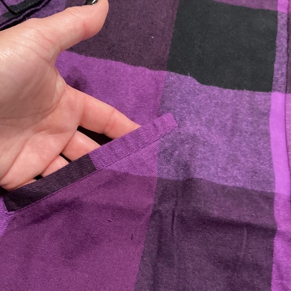 Blair size s flannel tunic purple and black - Picture 3 of 6
